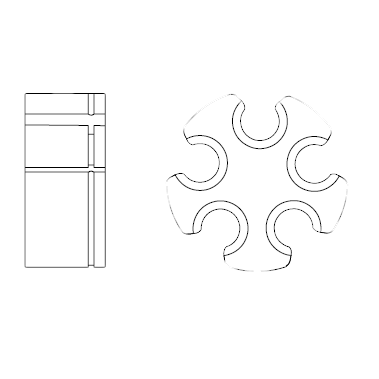 Harnessflex Mehrfach Reduziereinsatz schwarz NC28 NW 23 zu 4x NC08 NW 7.5