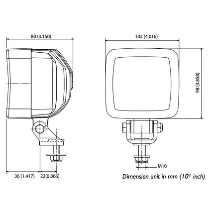 ABL - LED-Arbeitsscheinwerfer 12/24V ABL500LED2000 - Hischier Auto AG