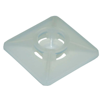 Klebesockel für Kabelbinder, natur (weiss)