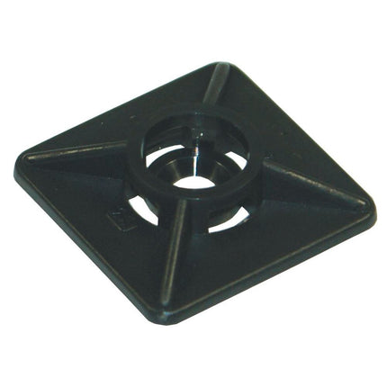 Klebesockel für Kabelbinder bis 4.8mm, schwarz