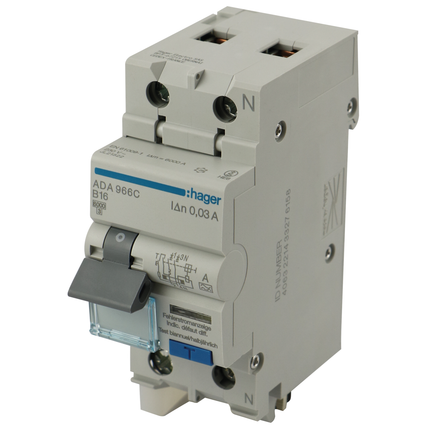 Sicherungsautomat mit FI-Schutzschalter 16 A