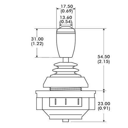 4-Wege Joystick mit Drucktaster 12/24 V