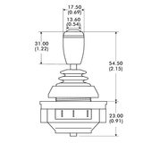 4-Wege Joystick mit Drucktaster 12/24 V AJS4W