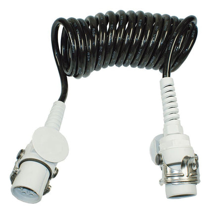 Ladestrom-Spiralkabel mit Stecker 7-pol. 3/4.5m