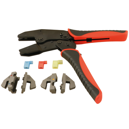 Presszangen-Set für isolierte Fahnenkabelschuhe