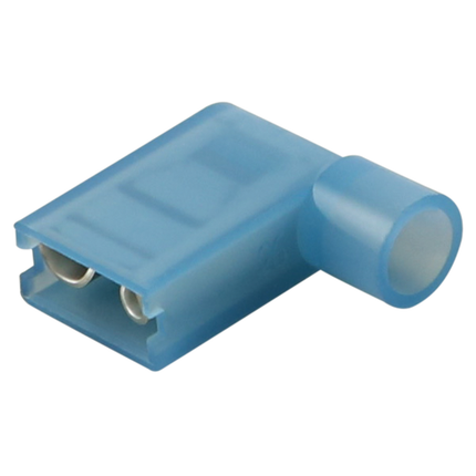 20 Isolierte Fahnenkabelschuhe blau 2.5mm2