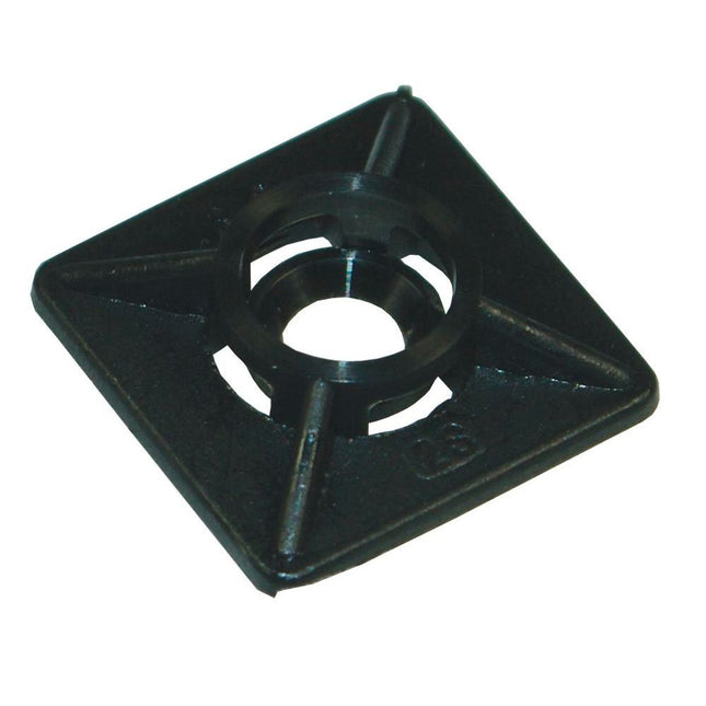 Klebesockel für Kabelbinder bis 3.6mm, schwarz AMM4sz