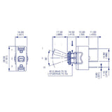 Kippschalter Metallhebel on-mom HD 15A 635H2