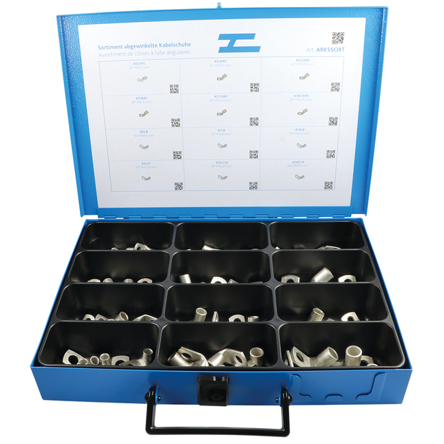 Sortiment abgewinkelte Rohrkabelschuhe