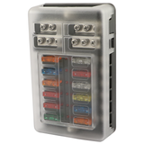 Stecksicherungsdose 12-pol mit LED-Ausfallanzeige ASD12LED
