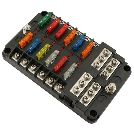 Stecksicherungsdose 12-pol mit LED-Ausfallanzeige - ASD12LED - 1 - Stück Diverse