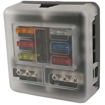 Stecksicherungsdose 6-pol mit LED-Ausfallanzeige