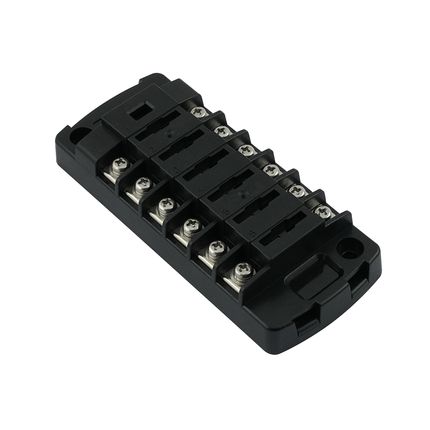 Stecksicherungsdose 6-pol mit Schraubanschlüssen