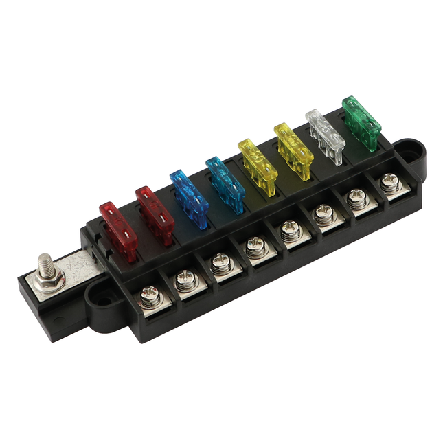 Stecksicherungsdose 8-pol mit Schraubanschlüssen