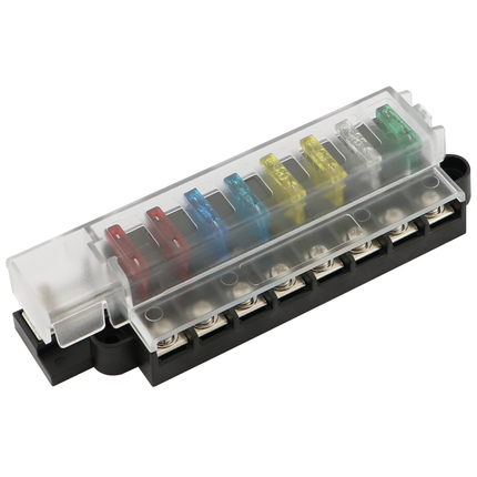 Stecksicherungsdose 8-pol mit Schraubanschlüssen