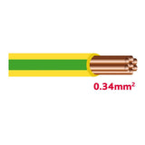 Autolichtkabel 0.34 mm gelb / grün AYL0.34ge/gn