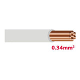 Autolichtkabel 0.34 mm grau AYL0.34gr