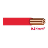 Autolichtkabel 0.34 mm rot AYL0.34rt