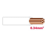 Autolichtkabel 0.34 mm weiss AYL0.34ws