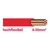 Autolichtkabel 0.5 mm2 rot hochflex. LIFY AYL0.5rtHF