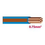 Autolichtkab. 0.75 mm blau / braun AYL0.75bl/br