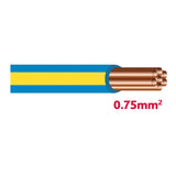 Autolichtkab. 0.75 mm blau / gelb AYL0.75bl/ge