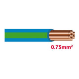Autolichtkab. 0.75 mm blau / grün AYL0.75bl/gn