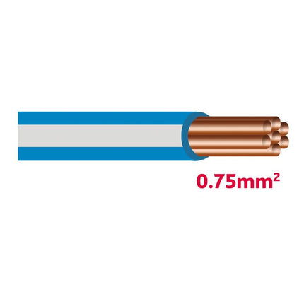 Autolichtkabel 0.75 mm blau / grau