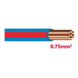 Autolichtkab. 0.75 mm blau / rot AYL0.75bl/rt