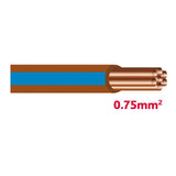 Autolichtkab. 0.75 mm braun / blau AYL0.75br/bl
