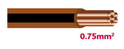 Autolichtkabel 0.75mm braun/schwarz Hischier Auto AG