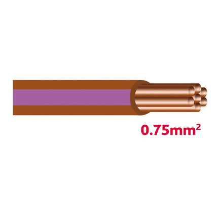 Autolichtkabel 0.75 mm braun / violett