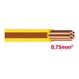 Autolichtkab. 0.75 mm gelb / braun AYL0.75ge/br
