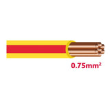Autolichtkab. 0.75 mm gelb / rot AYL0.75ge/rt