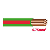 Autolichtkab. 0.75 mm grün / rot AYL0.75gn/rt
