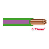 Autolichtkab. 0.75 mm grün / violett AYL0.75gn/vi