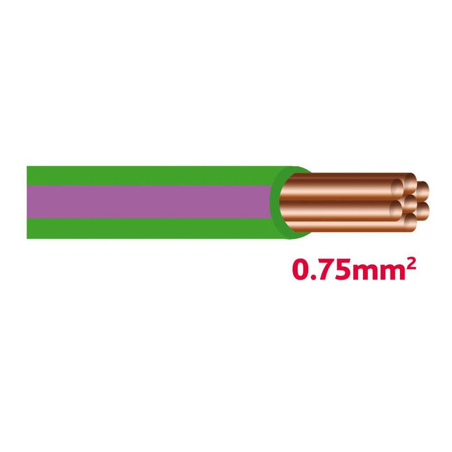 Autolichtkabel 0.75 mm grün / violett