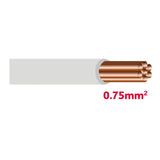 Autolichtkabel 0.75 mm2 grau AYL0.75gr