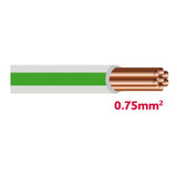 Autolichtkab. 0.75 mm grau / grün AYL0.75gr/gn