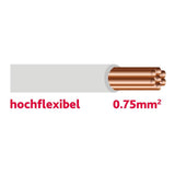 Autolichtkabel 0.75 mm2 grau HOCHFLEX AYL0.75grHF