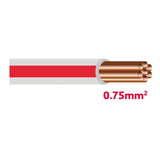 Autolichtkab. 0.75 mm grau / rot AYL0.75gr/rt