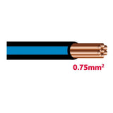 Autolichtkab. 0.75 mm schwarz / blau AYL0.75sz/bl