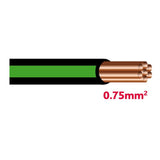 Autolichtkab. 0.75 mm schwarz / grün AYL0.75sz/gn