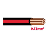 Autolichtkab. 0.75 mm schwarz / rot AYL0.75sz/rt
