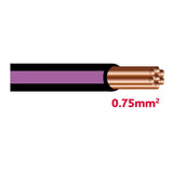 Autolichtkab. 0.75 mm schwarz / violett AYL0.75sz/vi