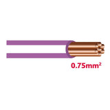 Autolichtkab. 0.75 mm Violett / weiss AYL0.75vi/ws