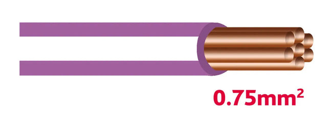 Autolichtkabel 0.75 mm Violett / weiss Hischier Auto AG