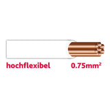Autolichtkabel 0.75 mm2 ws. hochfl. AYL0.75wsHF
