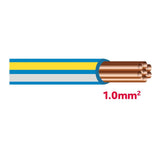Autolichtkab. 1.0 mm blau / gelb / grau AYL1.0bl/ge/gr