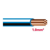 Autolichtkab. 1.0 mm blau / schwarz / weiss AYL1.0bl/sz/ws